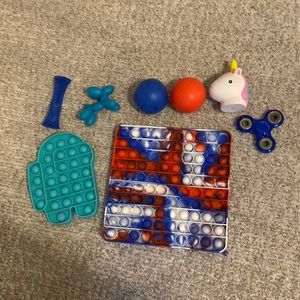 Red white and blue fidget pack. Used but not broken